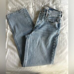 Denim Forum Aritzia The Arlo Hi-Rise Straight Jean size 25